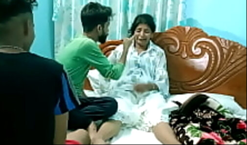 Hot desi masala scenes Indian wife shared with close friend! She was not ready for sex!